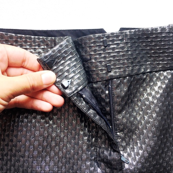 EXPRESS Metallic Graphite Grey Rolled Cuff Shorts - Picture 11 of 15